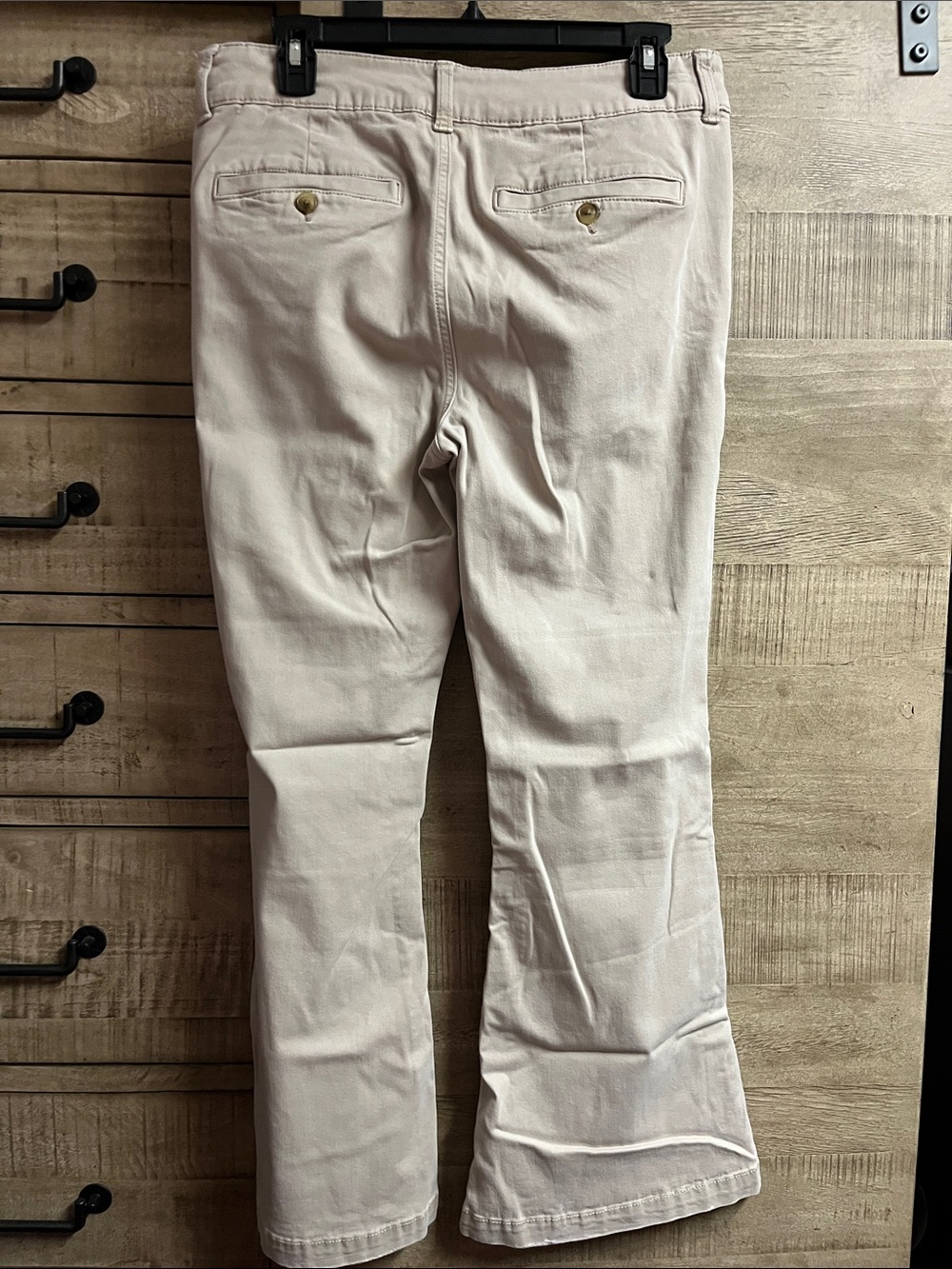 American Eagle Outfitters Light Beige Flare Jeans - Picture 2 of 3